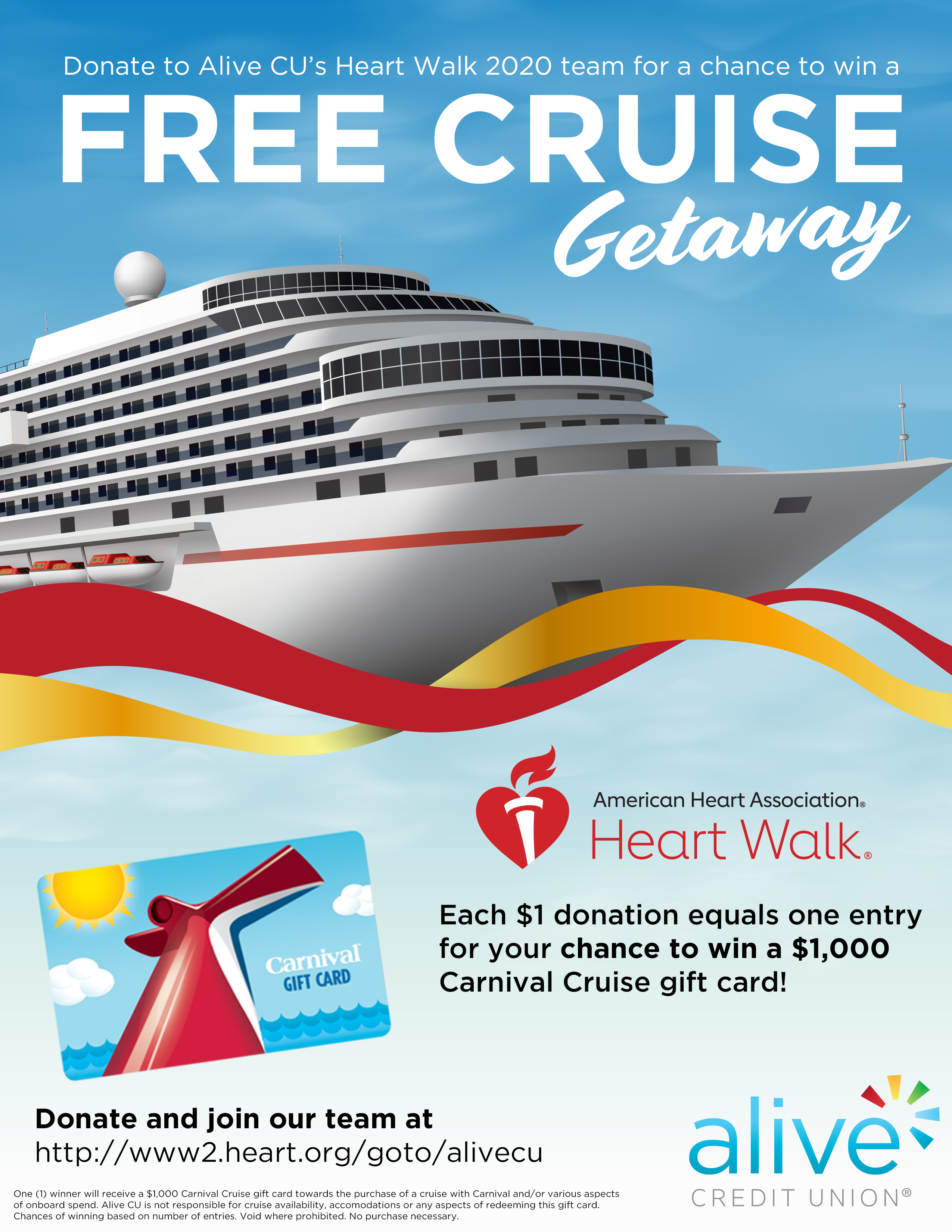 Earn a chance to win a FREE CRUISE GETAWAY!